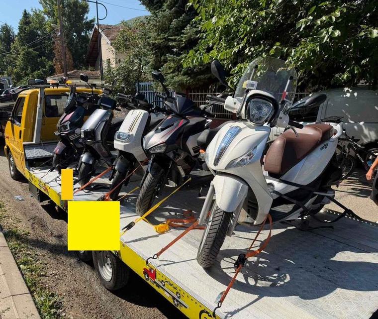 Sekuestrohen 11 motoçikleta në Pejë për kundërvajtje në komunikacion